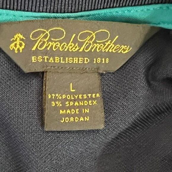 Brooks Brother Bright Lime and Black  Polo Shirt. Size Large. - Picture 3 of 6